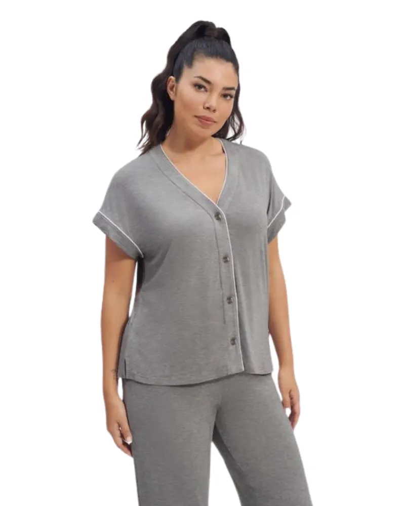 1129975 Grey Heather Addi Short Sleeve Pajamas Set