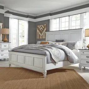 Allyson Park 417-BR-KPBDMN King Panel Bed, Dresser & Mirror, Night Stand