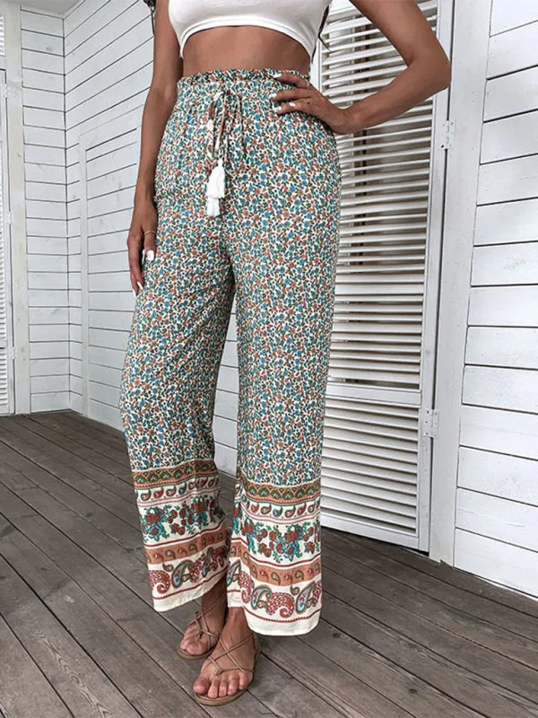 Boho Style Wide-Leg Trousers for Women - Perfect Pants for Any Occasion