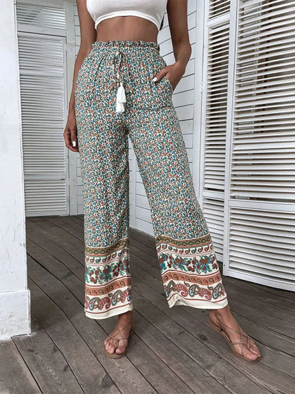 Boho Style Wide-Leg Trousers for Women - Perfect Pants for Any Occasion