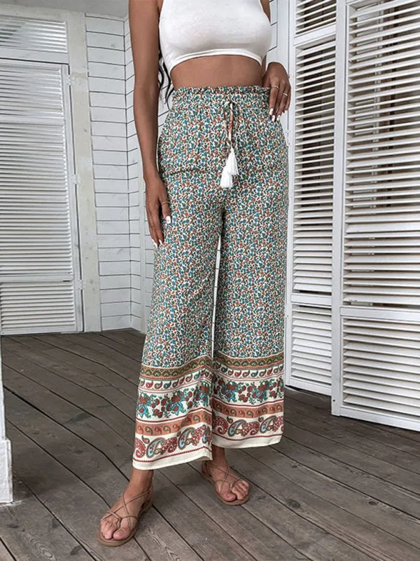 Boho Style Wide-Leg Trousers for Women - Perfect Pants for Any Occasion