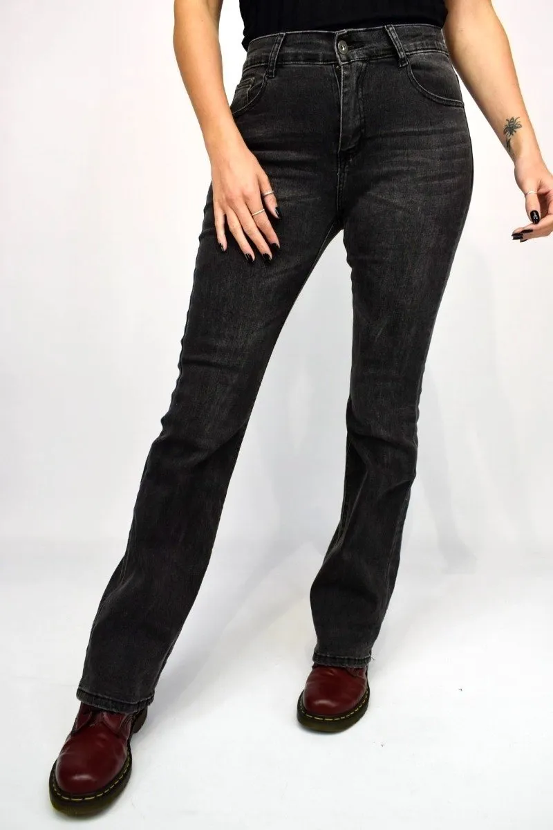 Charcoal Flared Jeans