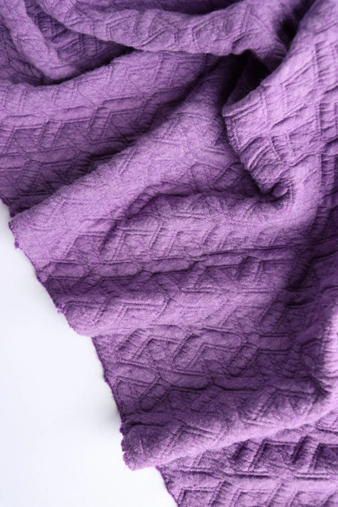 Clematis Interwoven Squares Quilted Knit | By The Half Yard