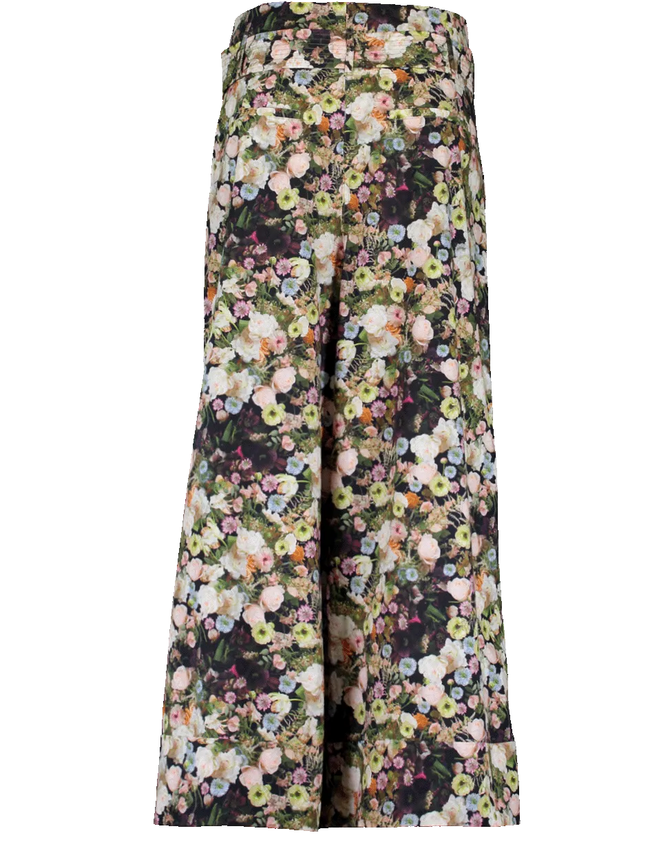 Floral Tie Waist Culotte