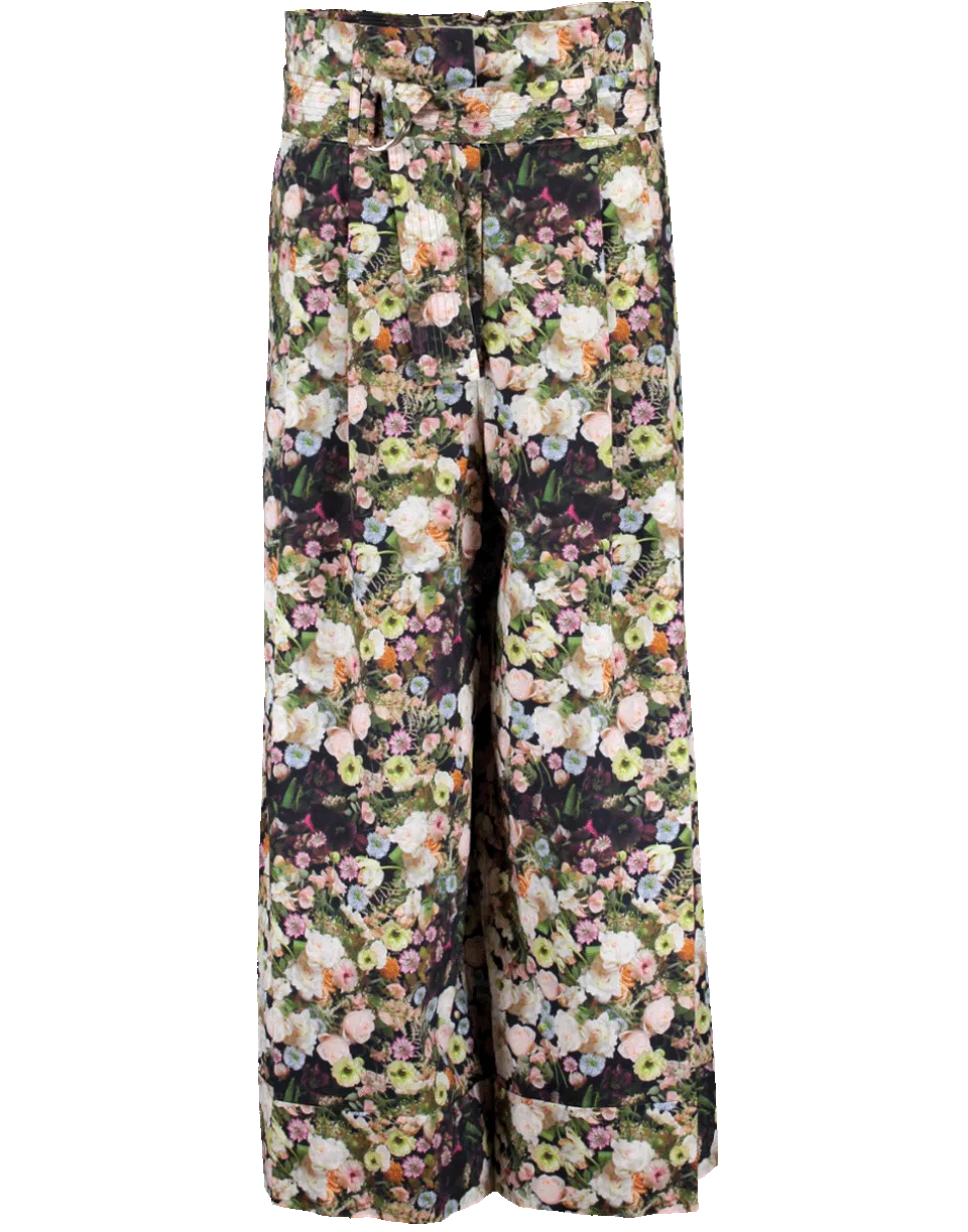 Floral Tie Waist Culotte