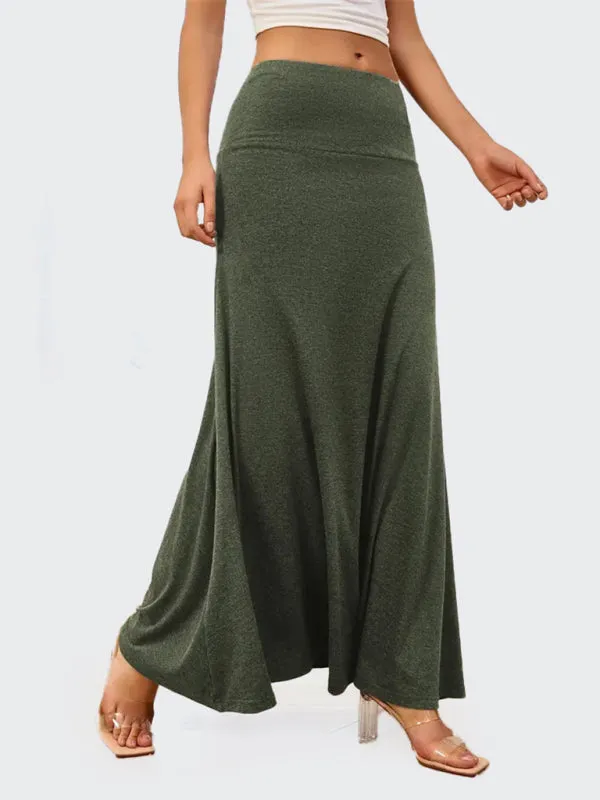 Flowy A-Line Maxi Skirt for Women