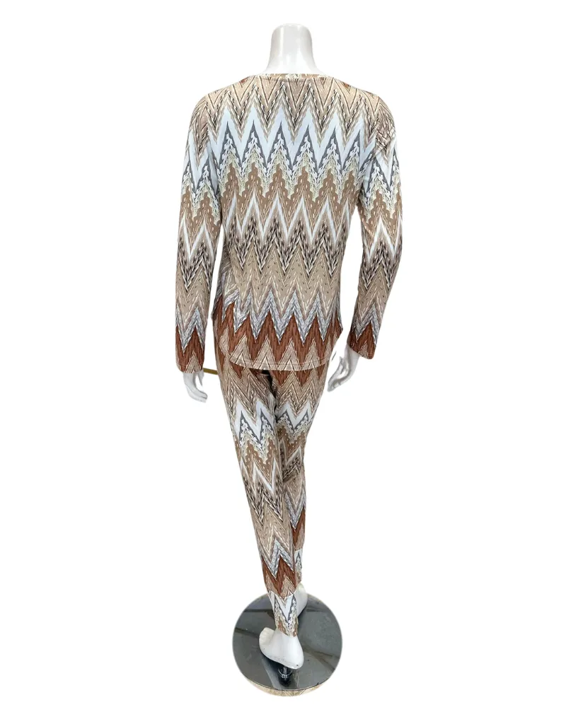 Furstenberg Camel Chevron Modal Pajamas Set