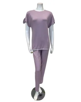 Iora Lingerie Lavender Short Sleeve Ties Modal Pajamas Set