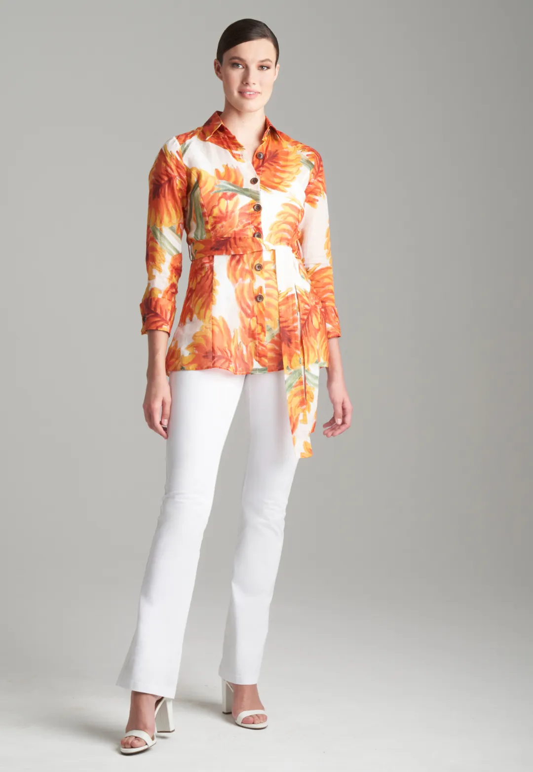 Keaton Blouse in Fire Palm