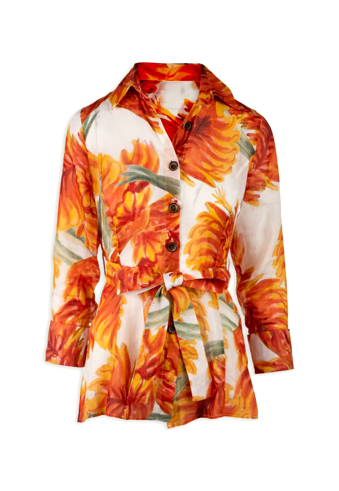 Keaton Blouse in Fire Palm