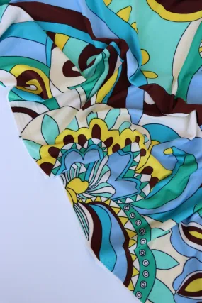 Large Retro Floral (Mint/Yellow) ITY