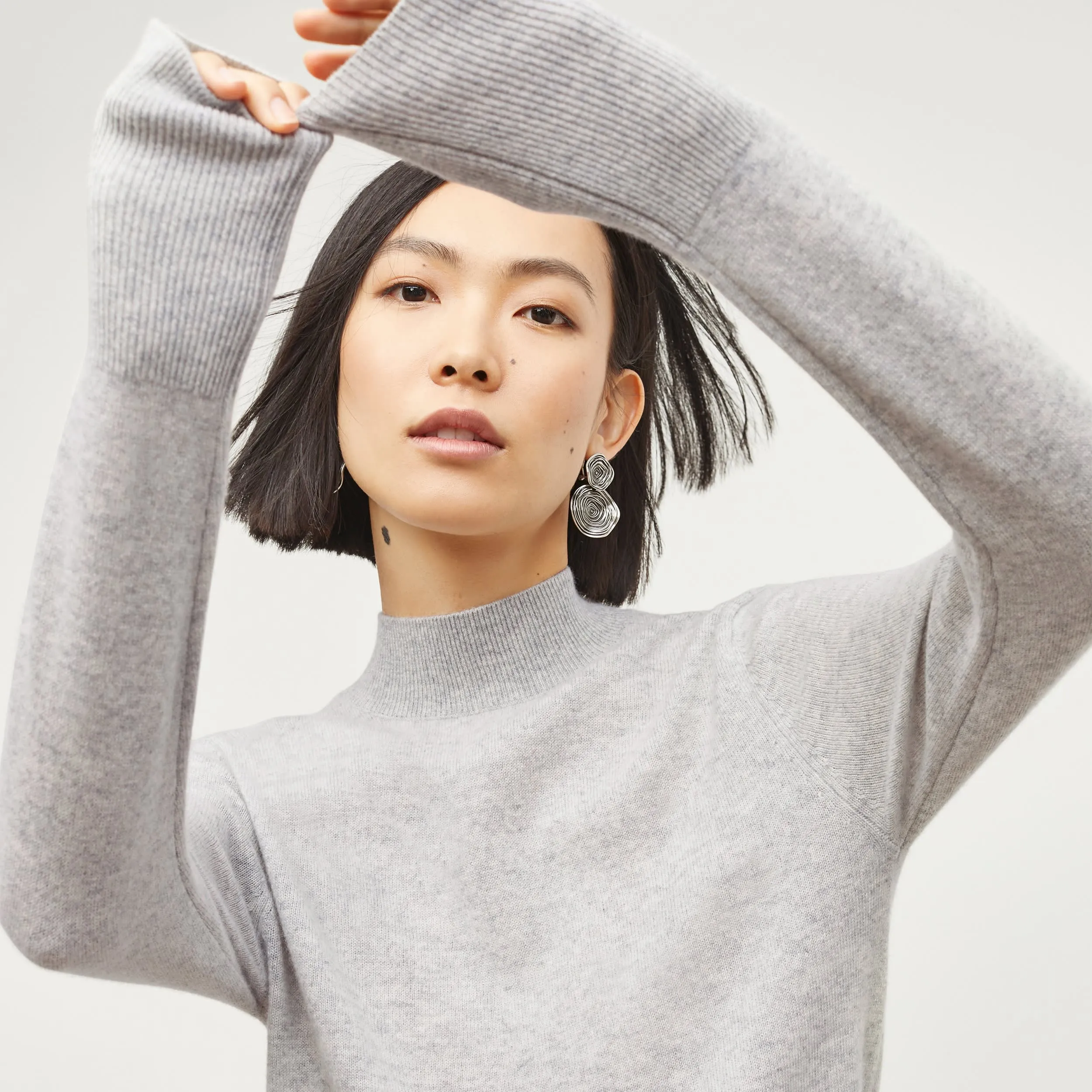 Luan Sweater - Cashmere :: Light Heather Gray