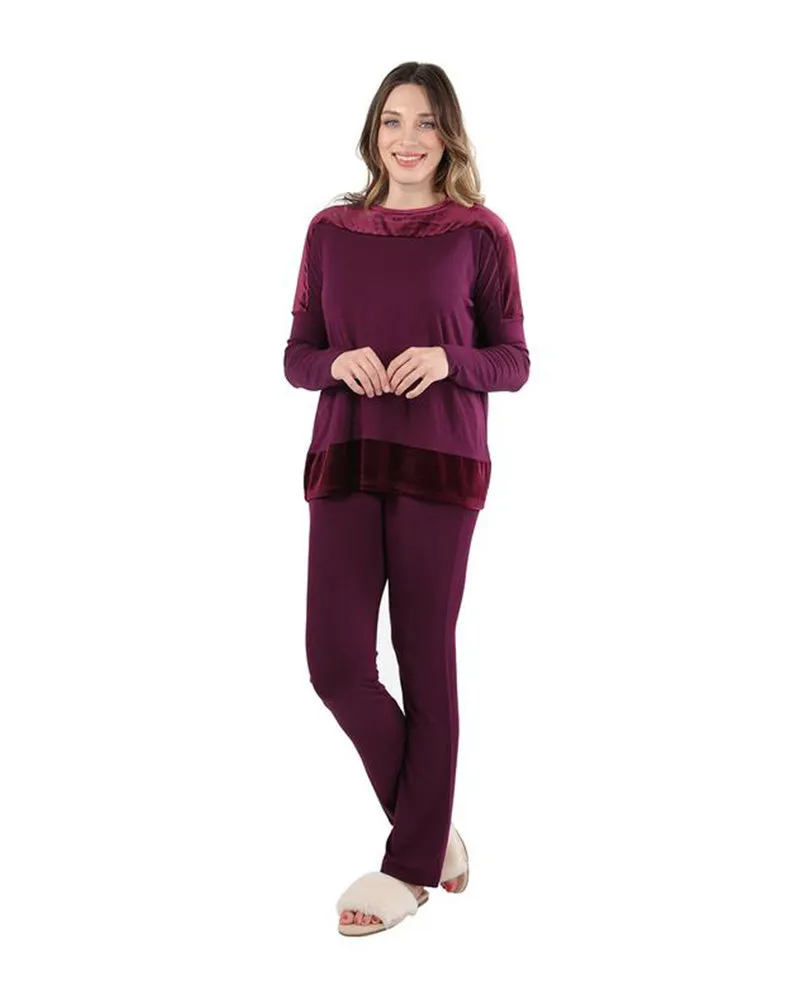 Me Moi Frosted Velour Trim PJ's Set