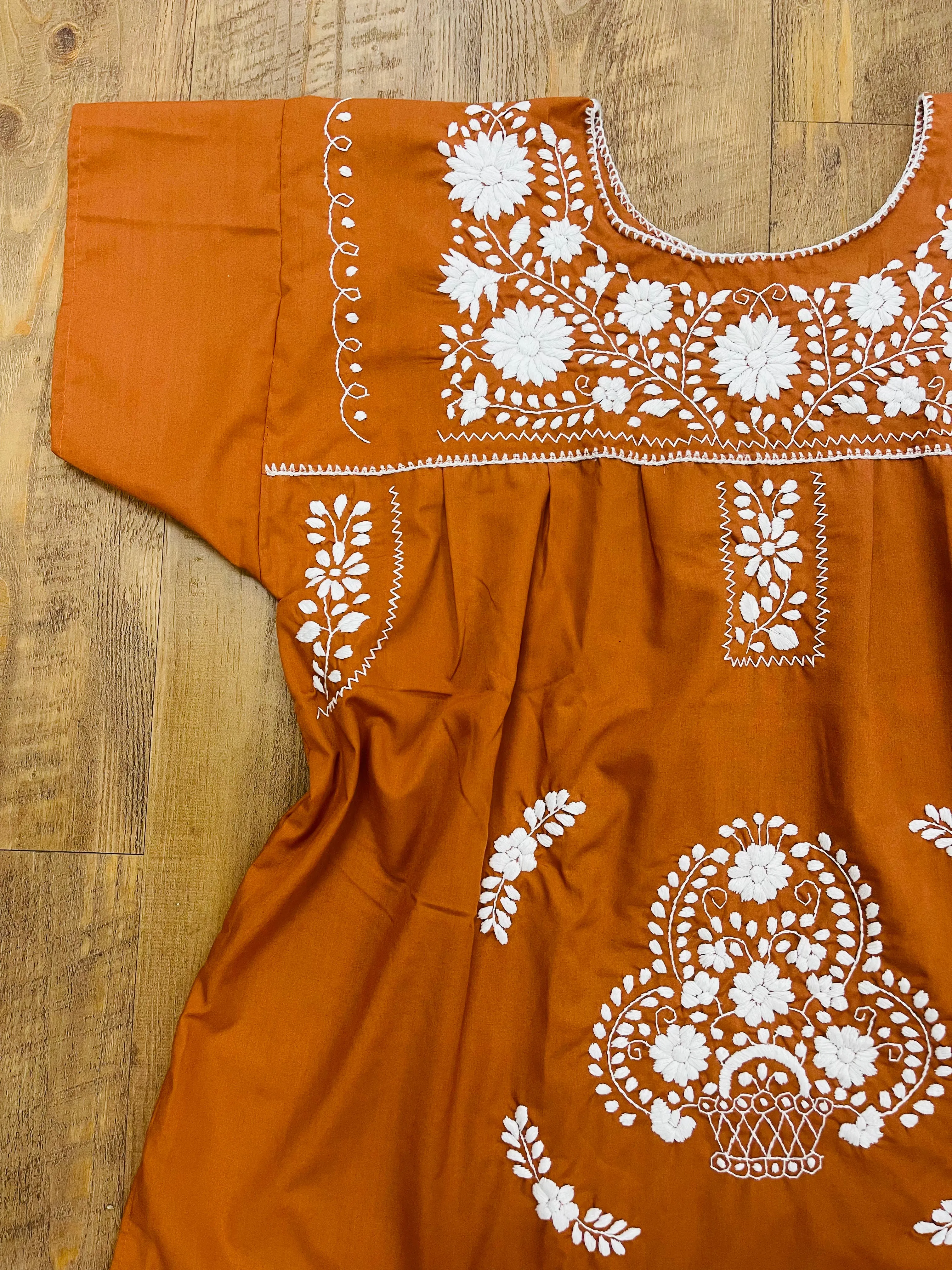 Mexican Blouse Full Embroidered Texas Longhorns