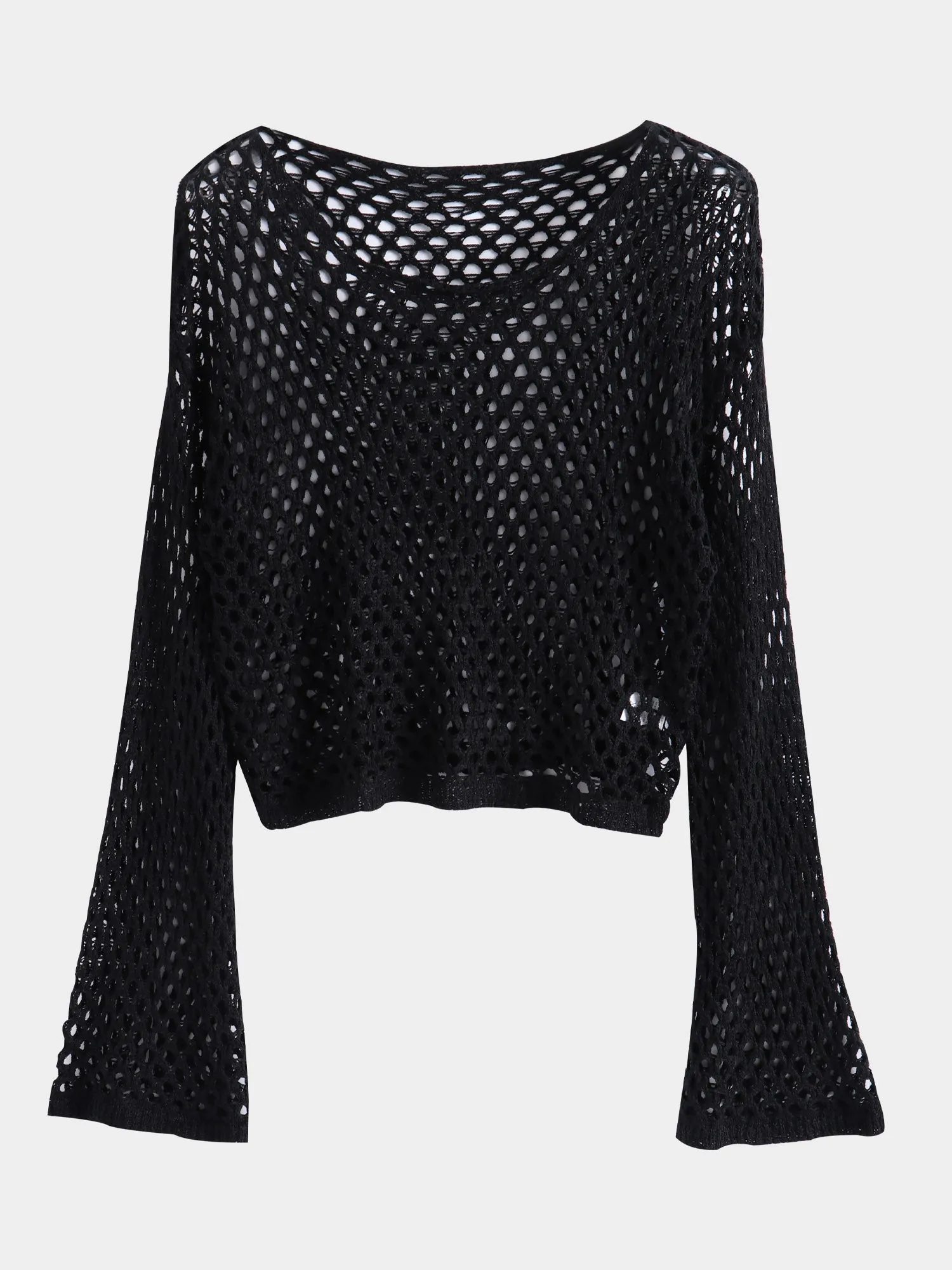 Midsize Mesh Net Chic Cutout Crop Top