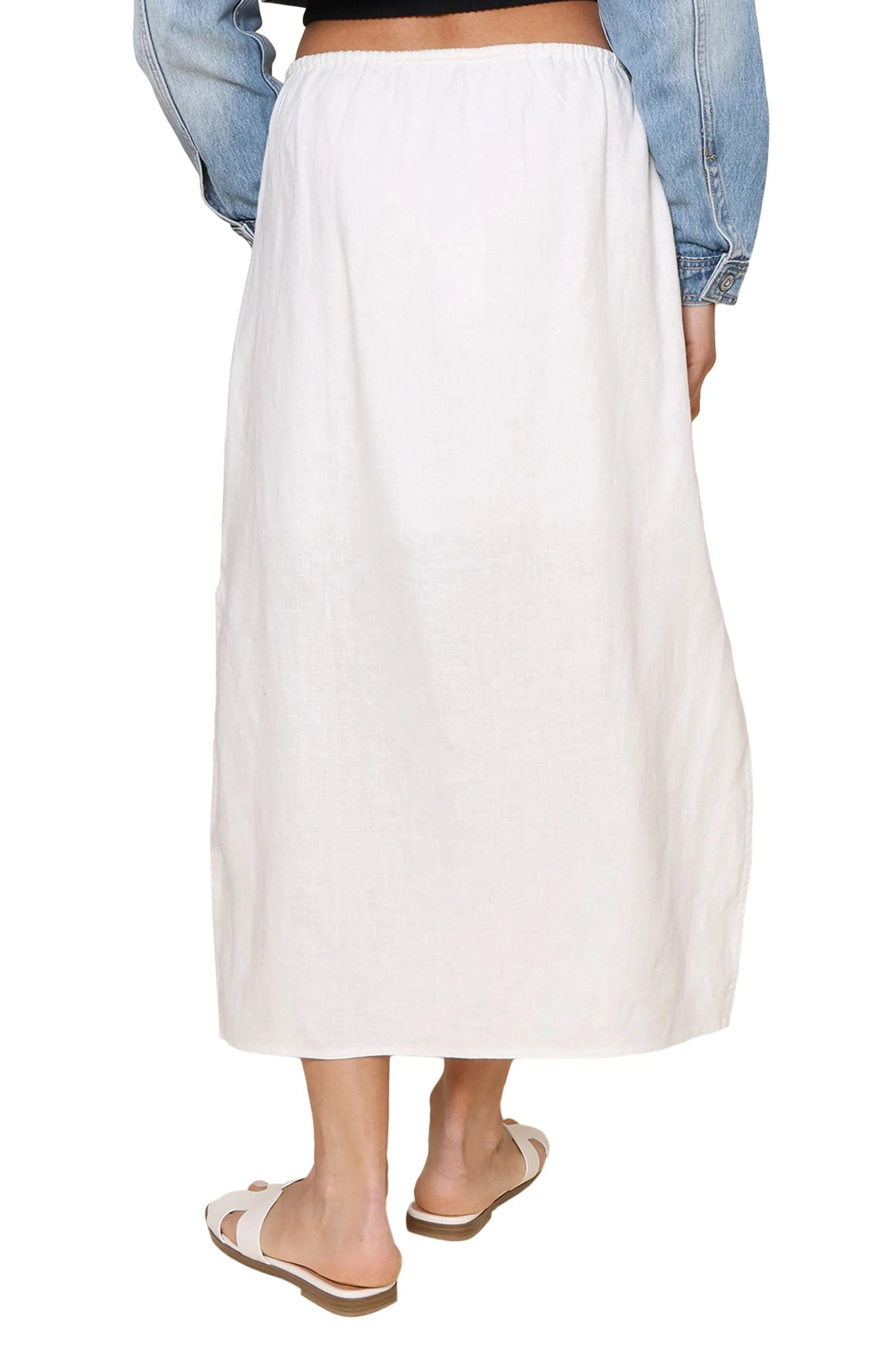 Monet Linen Midi Skirt