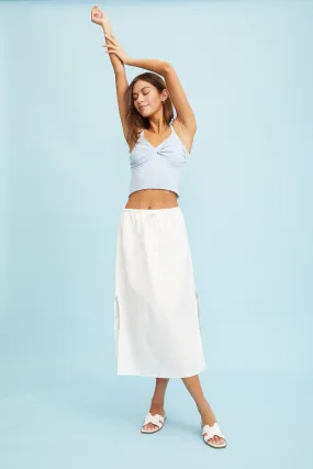 Monet Linen Midi Skirt