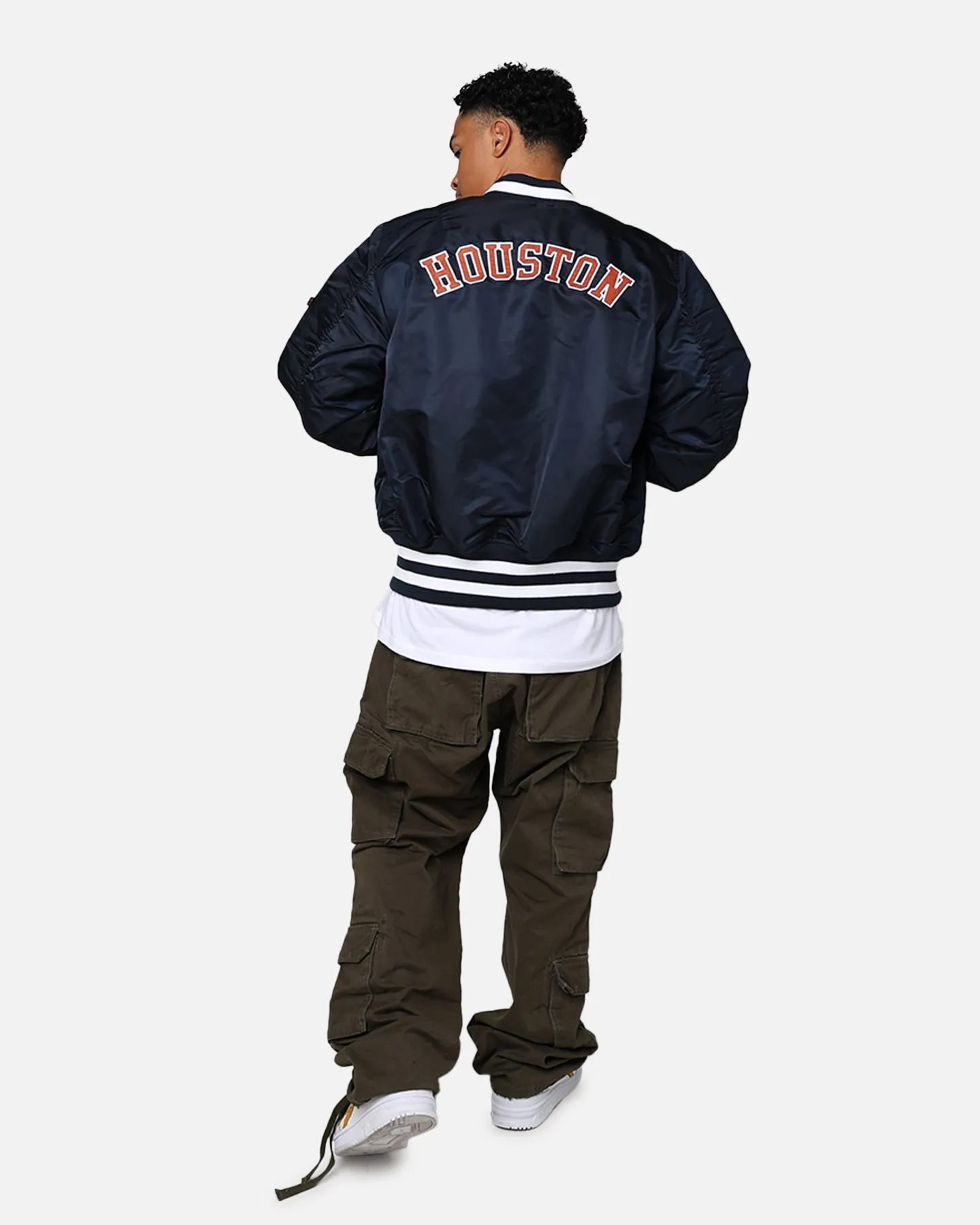 New Era X Alpha Series X MLB Houston Astros MA-1 Bomber Jacket Navy