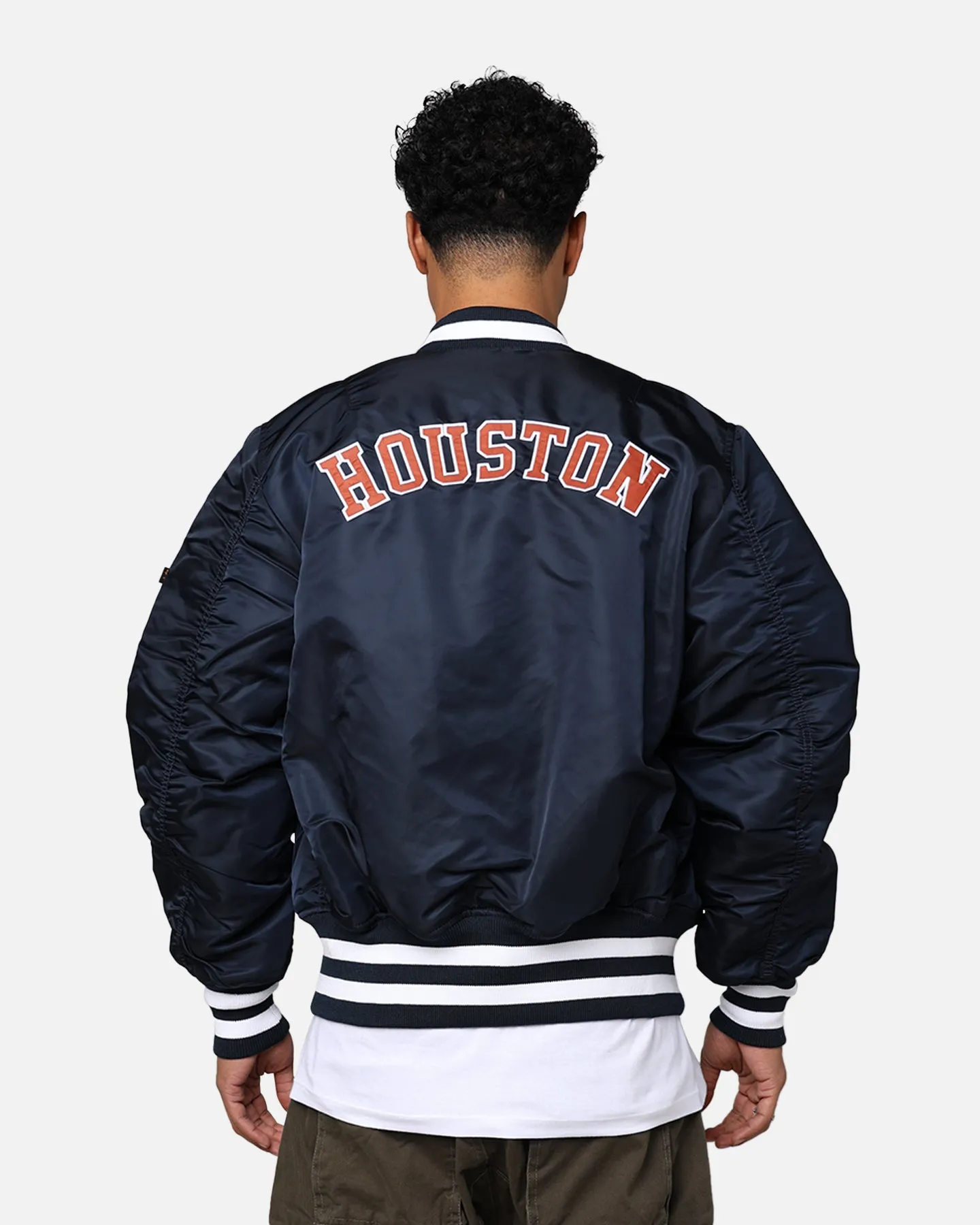 New Era X Alpha Series X MLB Houston Astros MA-1 Bomber Jacket Navy