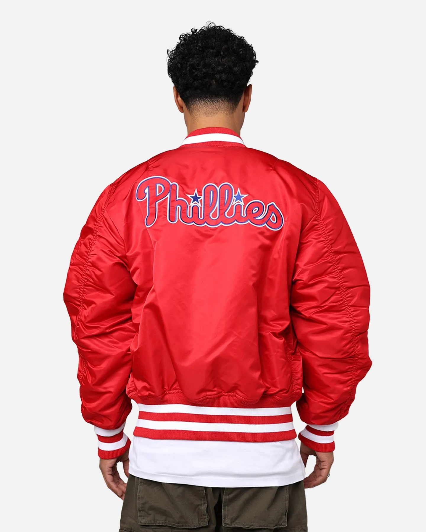 New Era X Alpha Series X MLB Philadelphia Phillies MA-1 Bomber Jacket Red