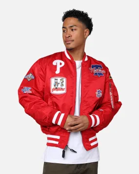 New Era X Alpha Series X MLB Philadelphia Phillies MA-1 Bomber Jacket Red