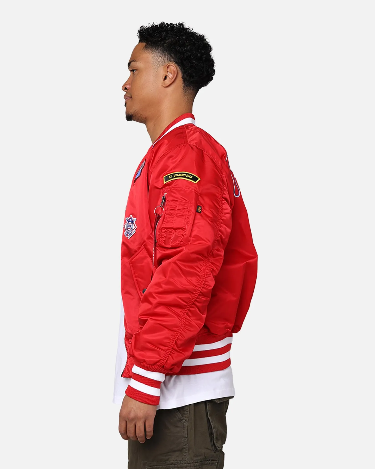 New Era X Alpha Series X MLB Philadelphia Phillies MA-1 Bomber Jacket Red