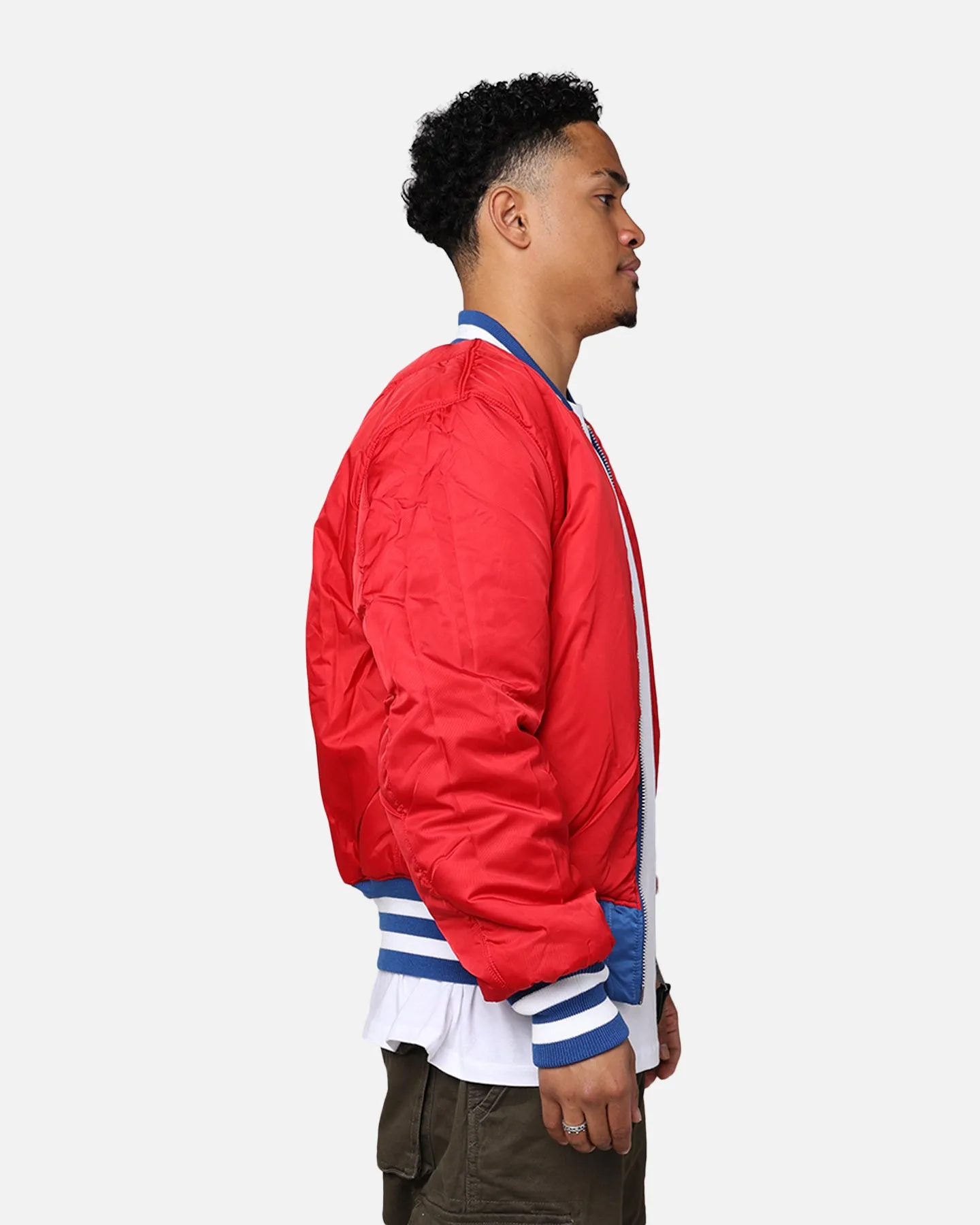 New Era X Alpha Series X NFL Buffalo Bills MA-1 Bomber Jacket Royal/Red