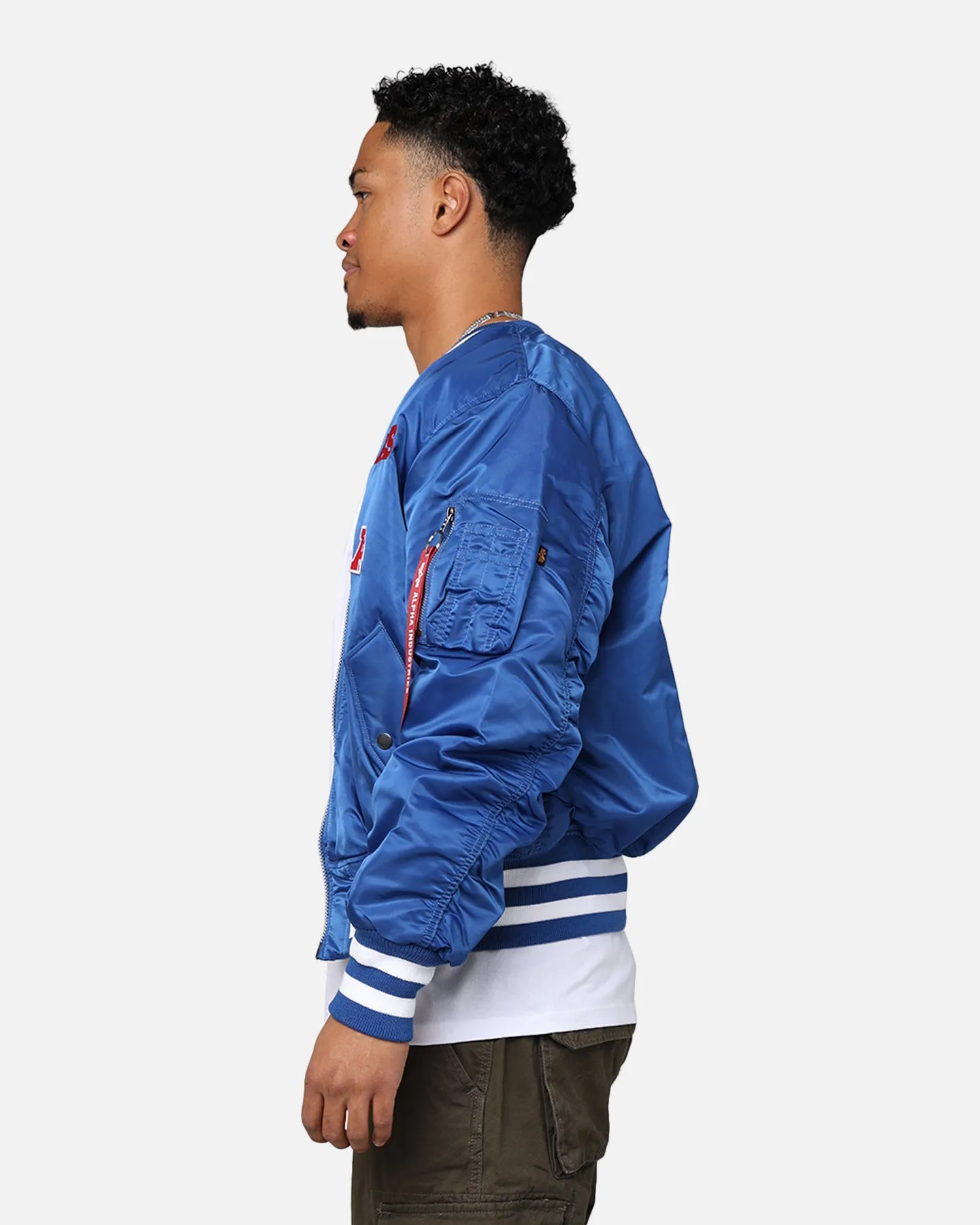 New Era X Alpha Series X NFL Buffalo Bills MA-1 Bomber Jacket Royal/Red