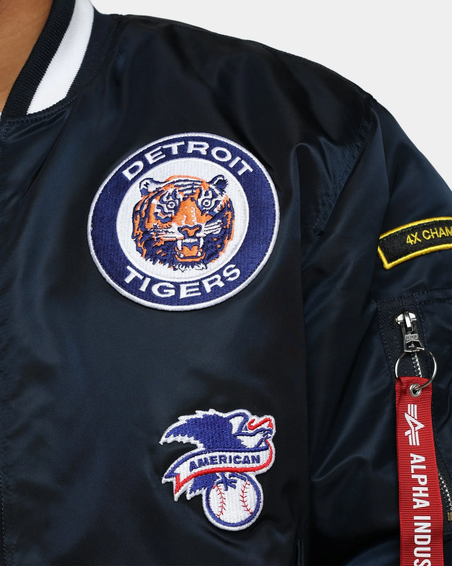 New Era X Alpha Series X NFL Detroit Tigers MA-1 Bomber Jacket Blue