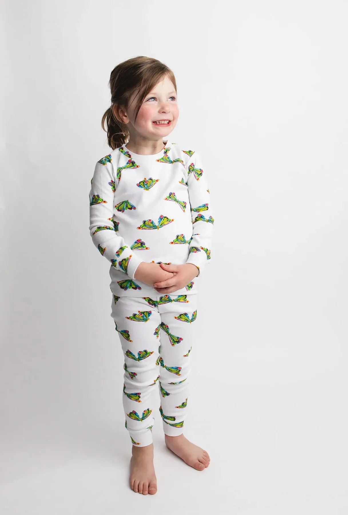 Organic Long Sleeve PJ's, Butterfly