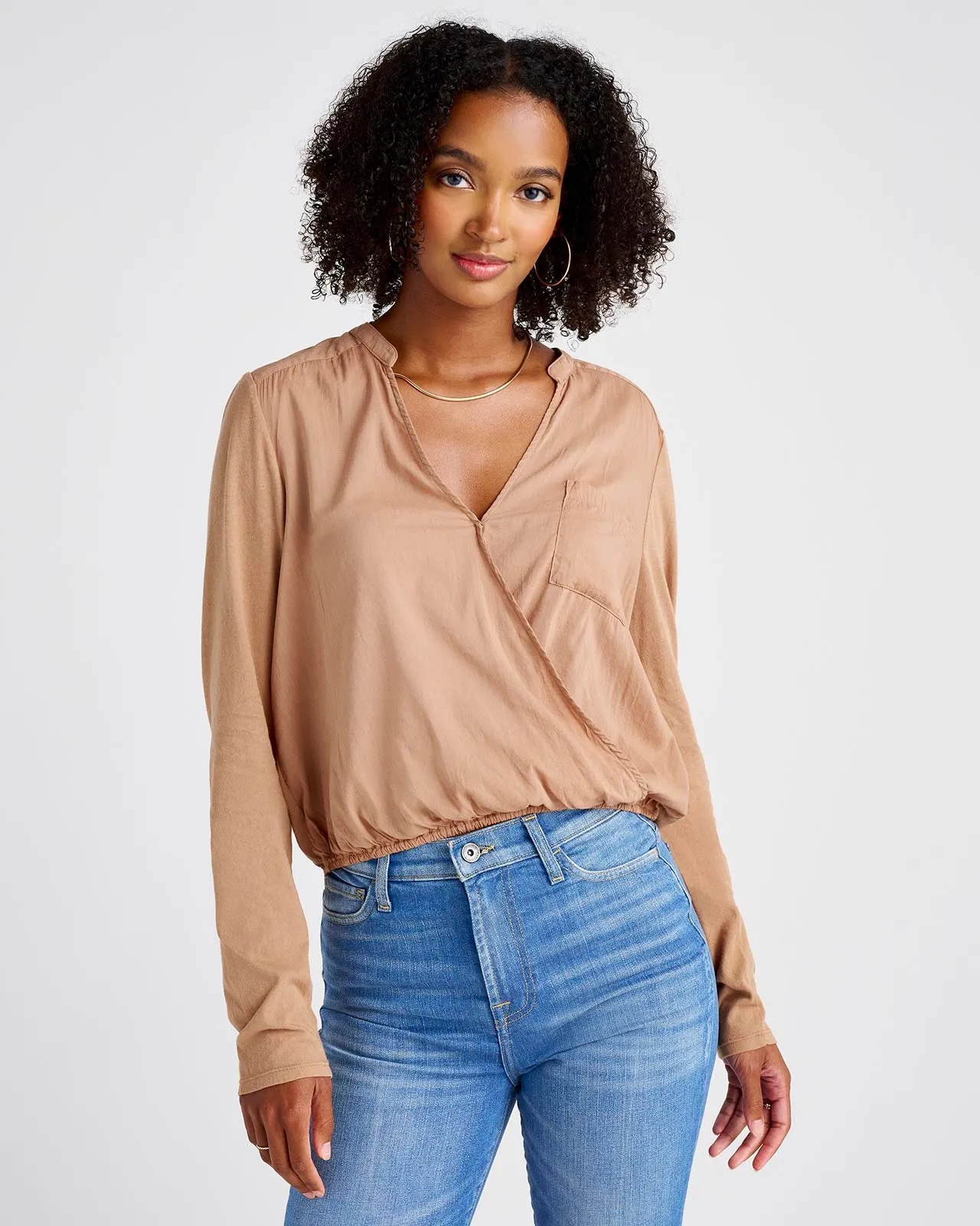 Paige Long Sleeve Surplice Top