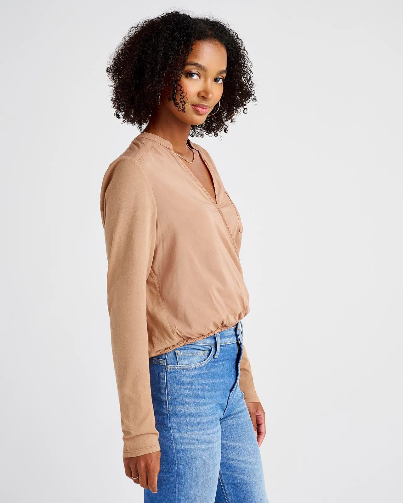 Paige Long Sleeve Surplice Top