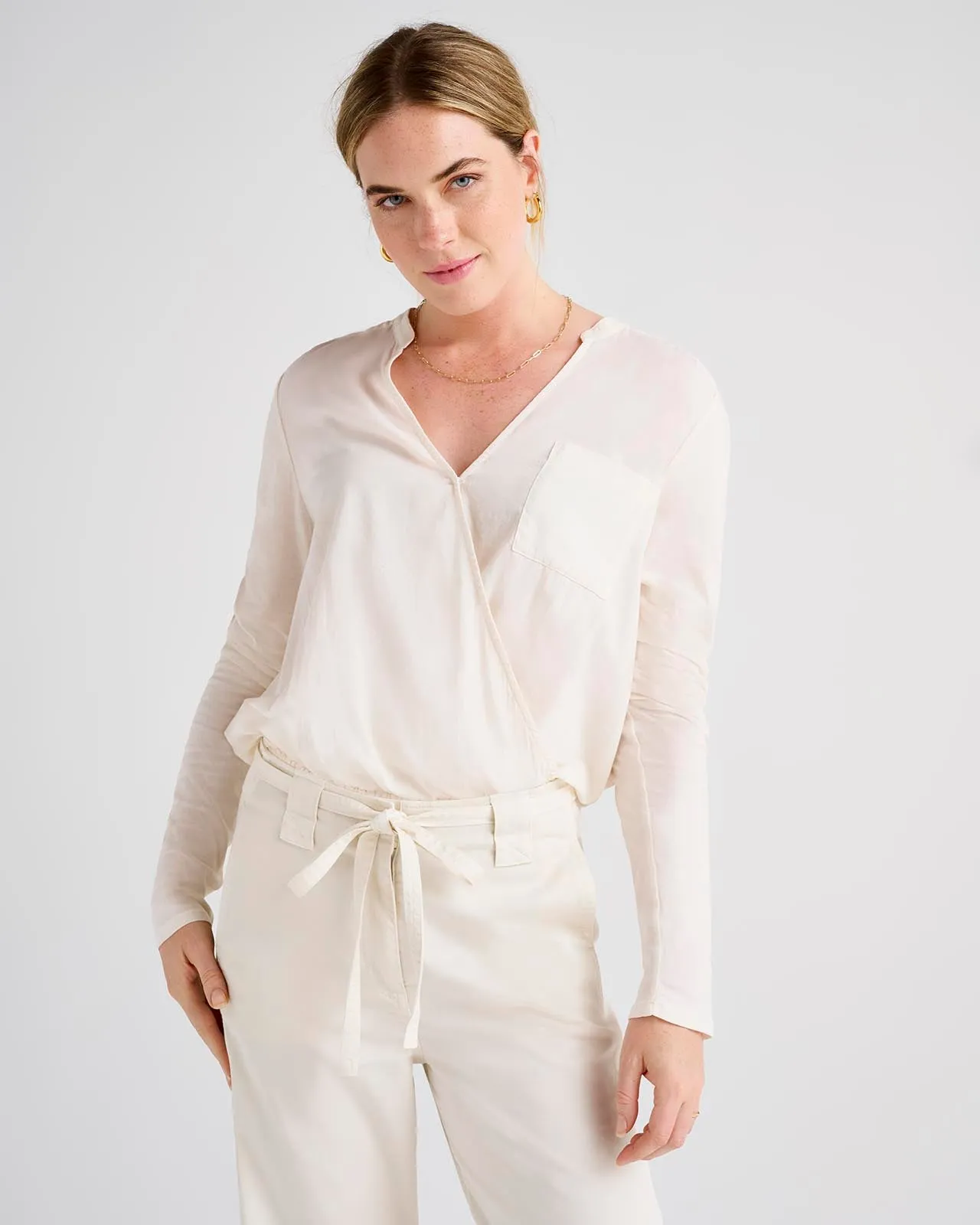 Paige Long Sleeve Surplice Top