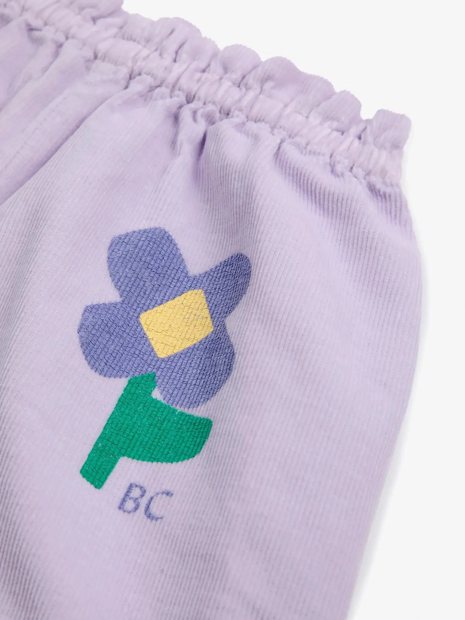 Pansy Flowers woven paperbag pants