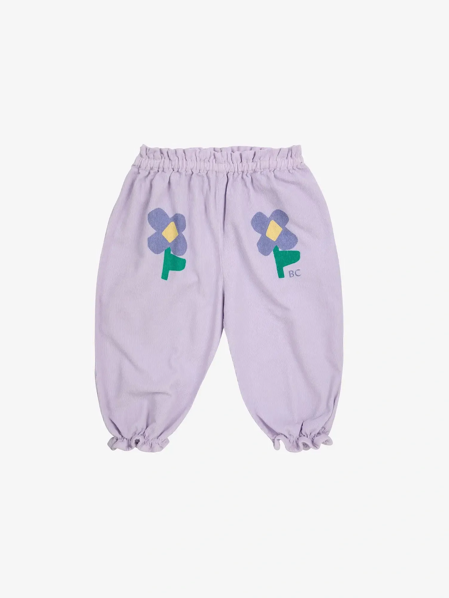 Pansy Flowers woven paperbag pants