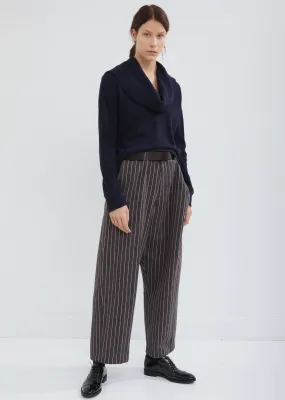 Pinstripe Paperbag Trousers