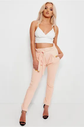 Prini Pink Tie Waist Trousers