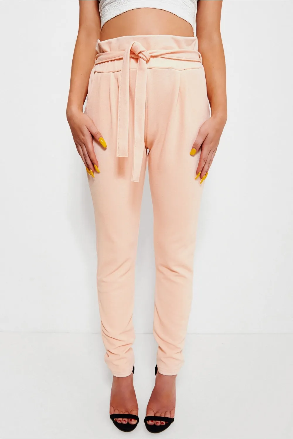 Prini Pink Tie Waist Trousers