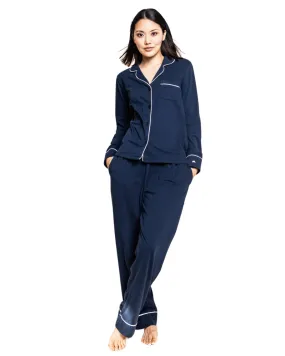 PWPJN Navy Classic Pima Cotton Pajamas Set