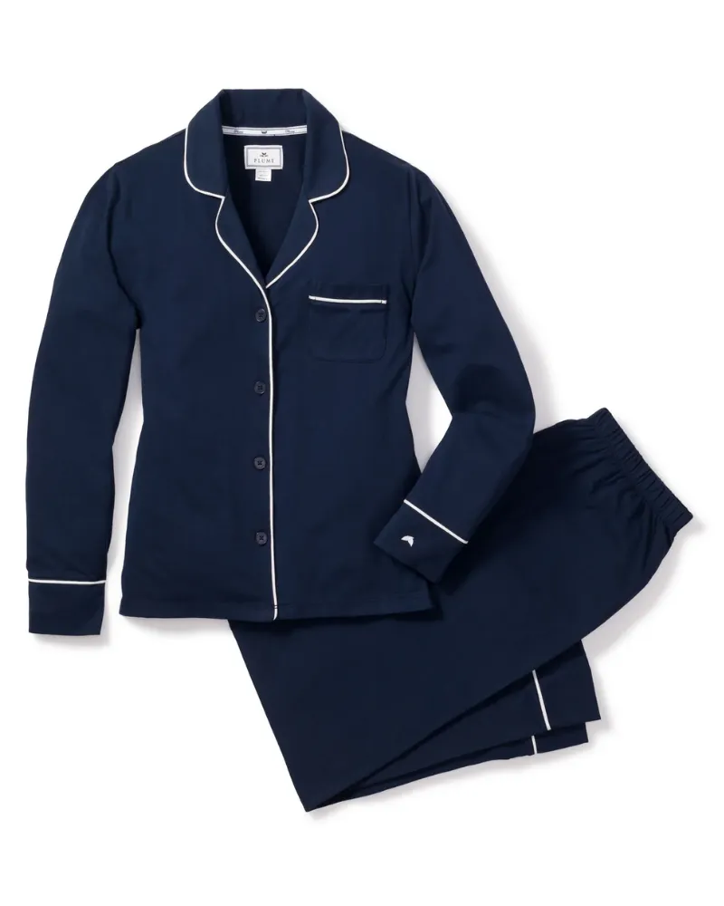 PWPJN Navy Classic Pima Cotton Pajamas Set