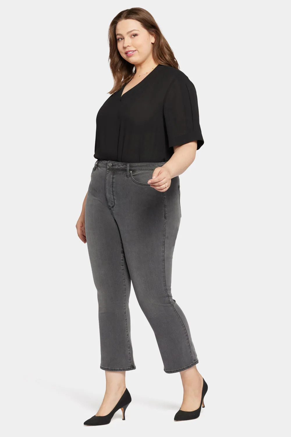 Slim Bootcut Ankle Jeans In Plus Size - Destiny