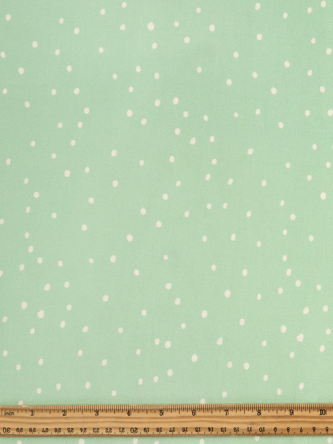 Small Polkadot Viscose Twill - Mint   Cream