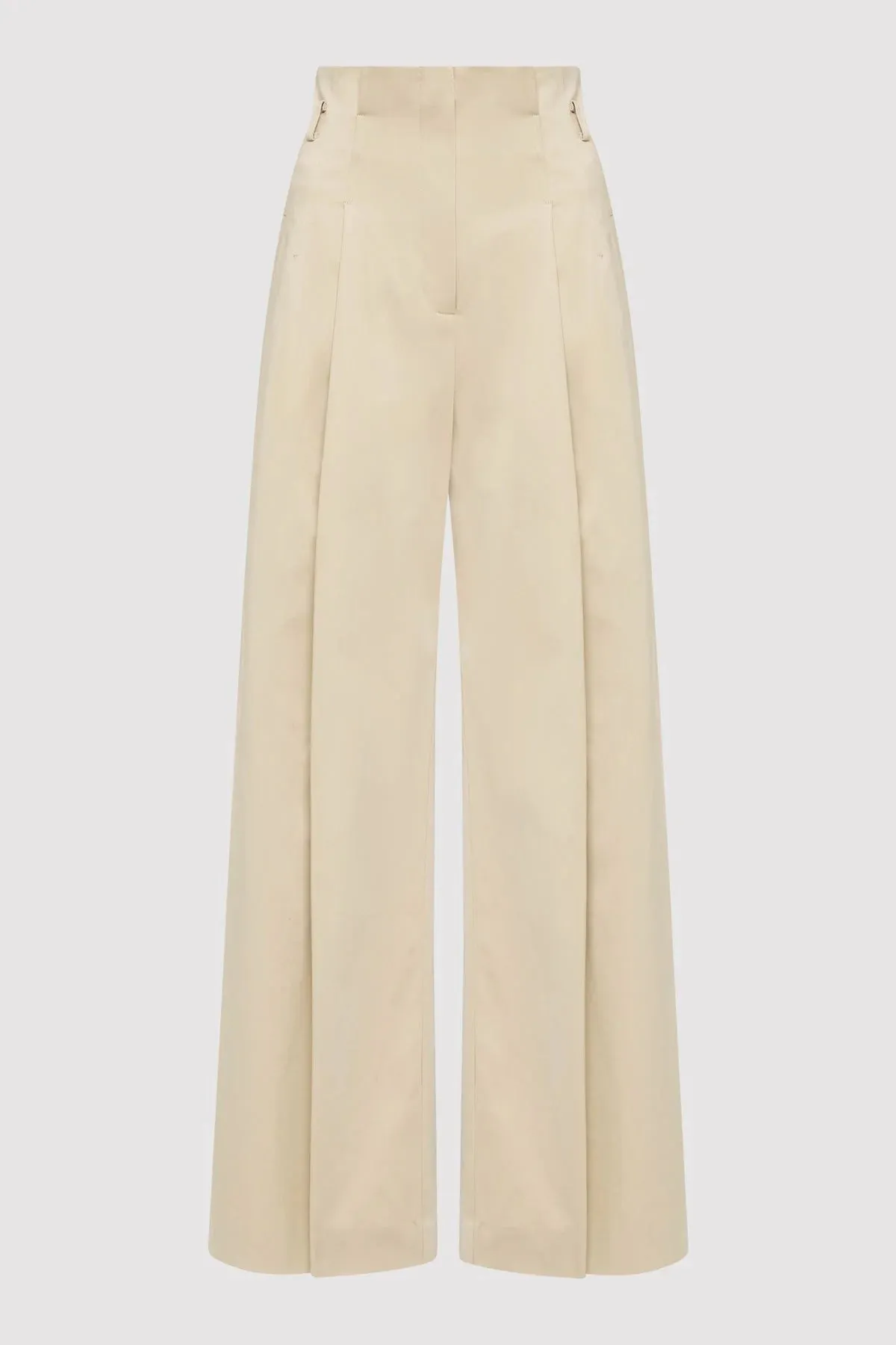 St. Agni Champagne Cotton Paperbag Waist Trousers