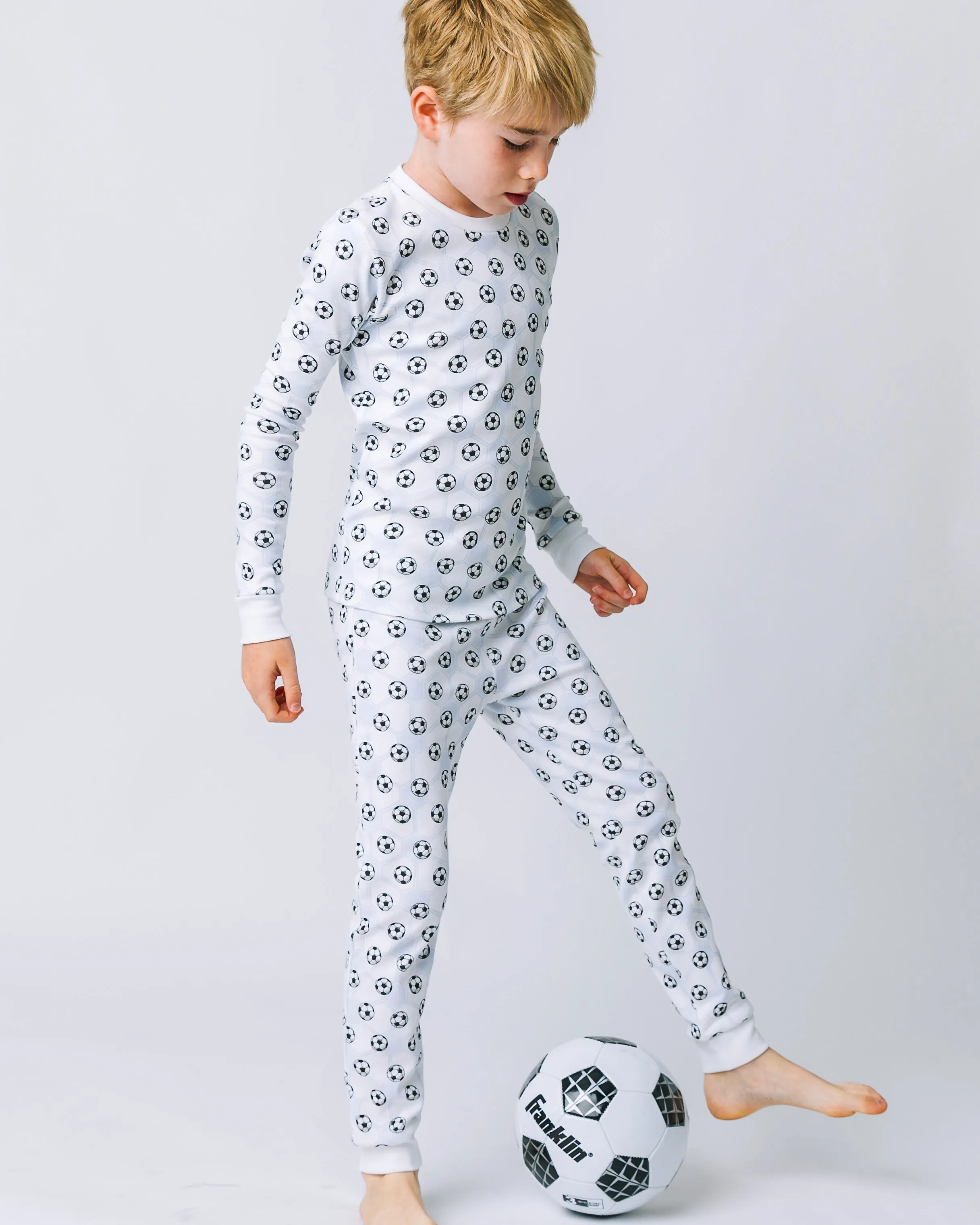 The Organic Long Sleeve Pajama Set [Soccer]