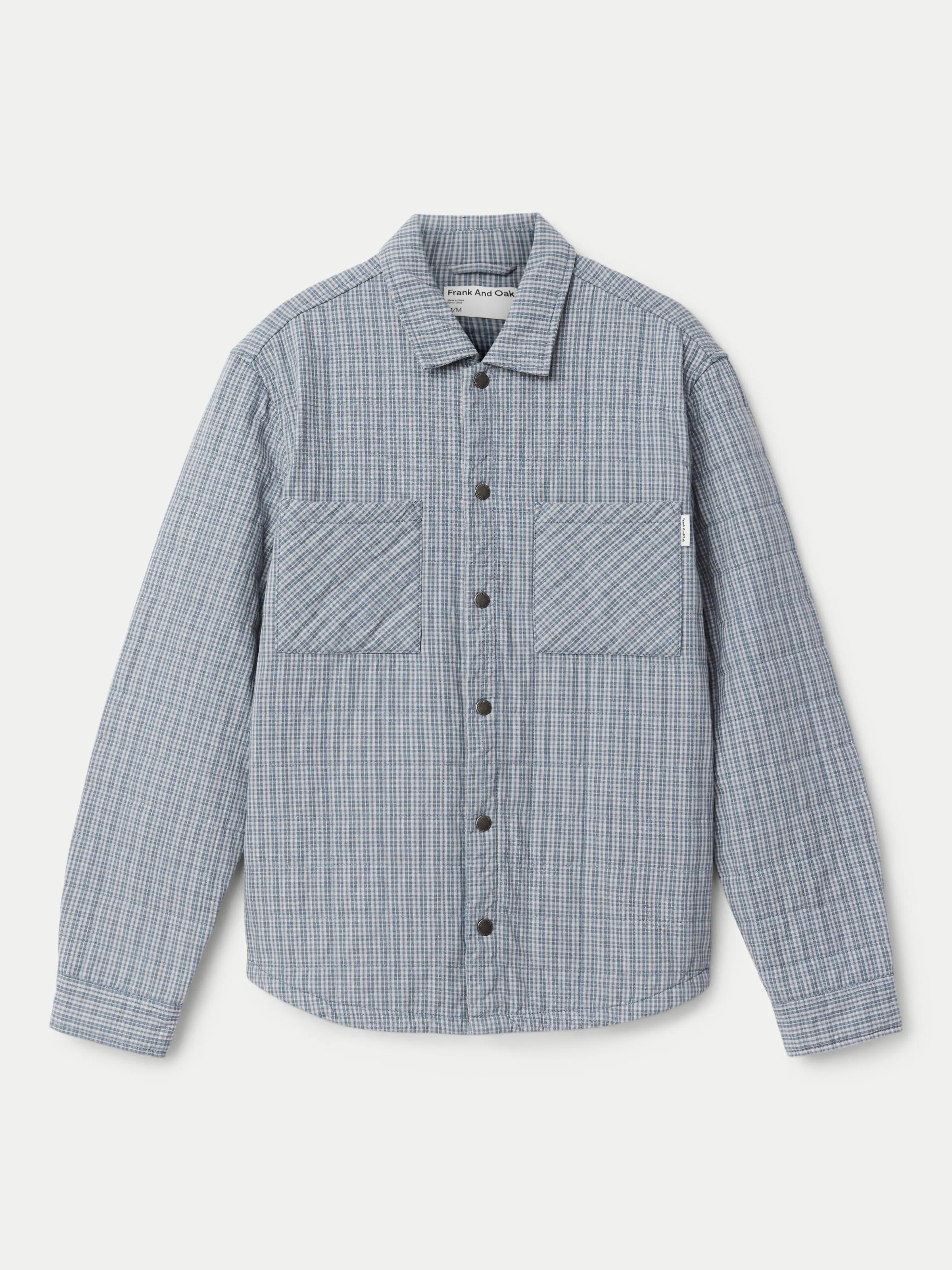 The Quilted Overshirt in Blue