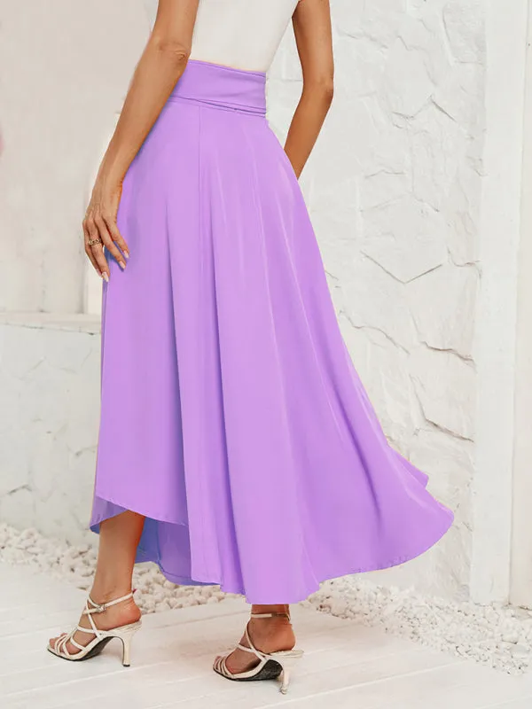 Tie-Waist Flowy Maxi Skirt with Handy Pockets