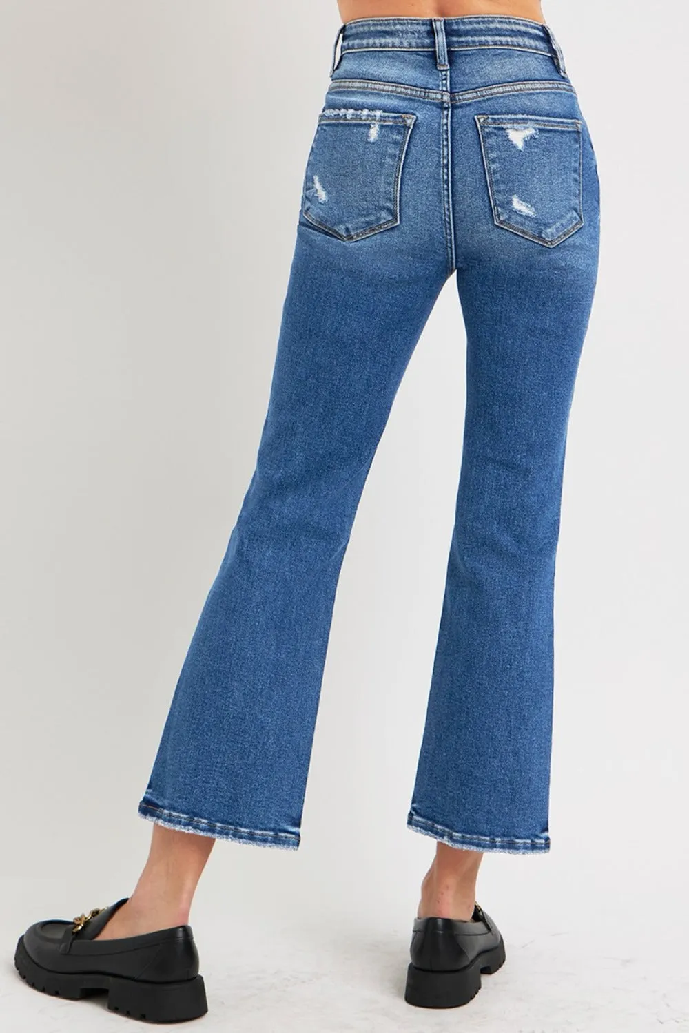 Tummy Control High Rise Crop Bootcut Jeans