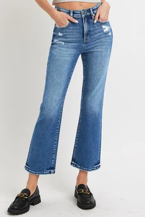 Tummy Control High Rise Crop Bootcut Jeans