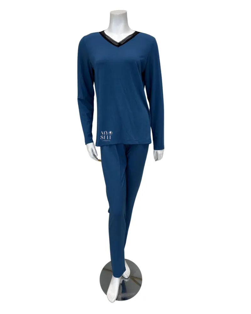 VPJ-PRI Periwinkle V Neck Modal Pajamas Set