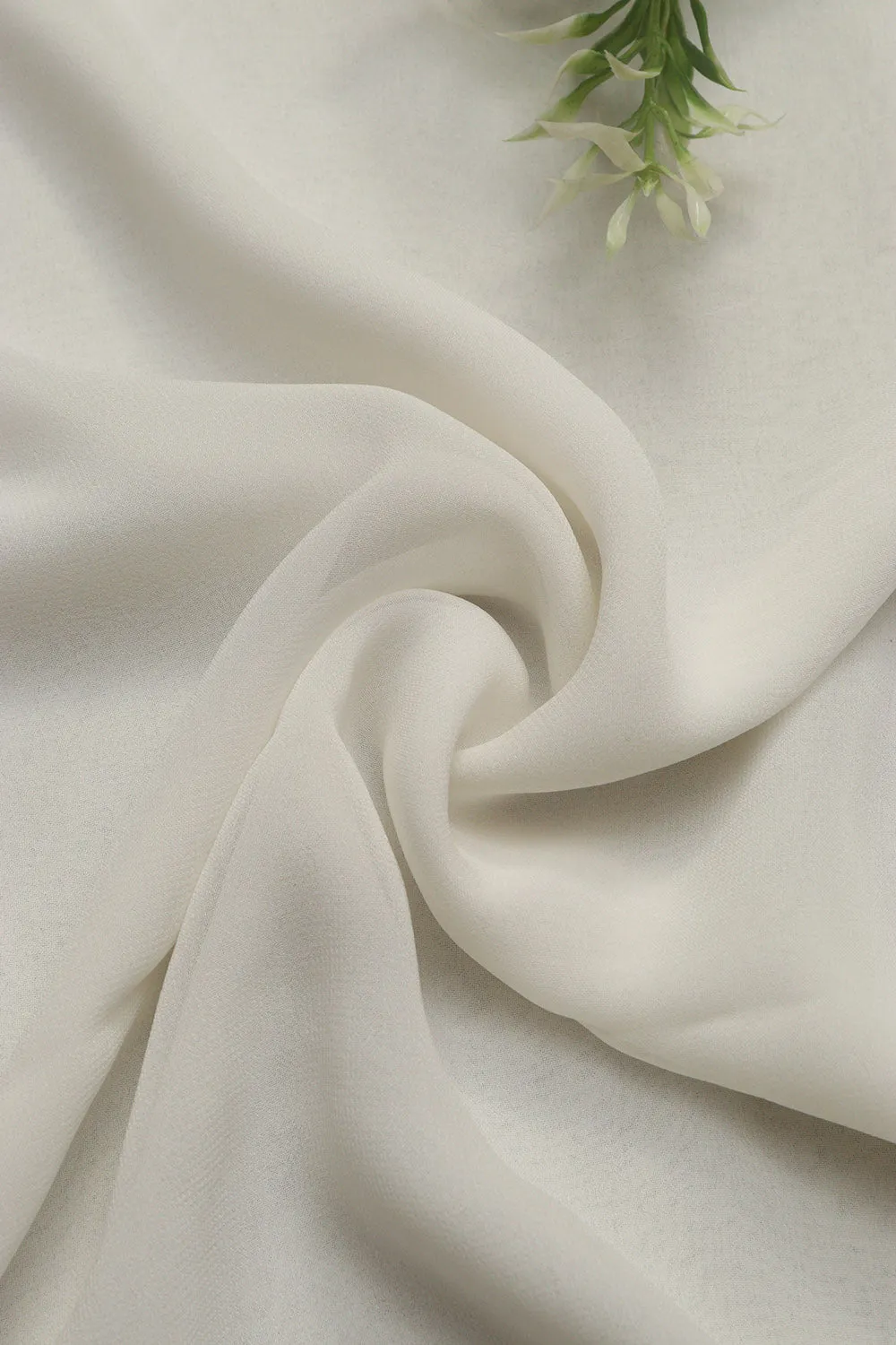 White Plain Georgette Fabric ( 2.5 Mtr )